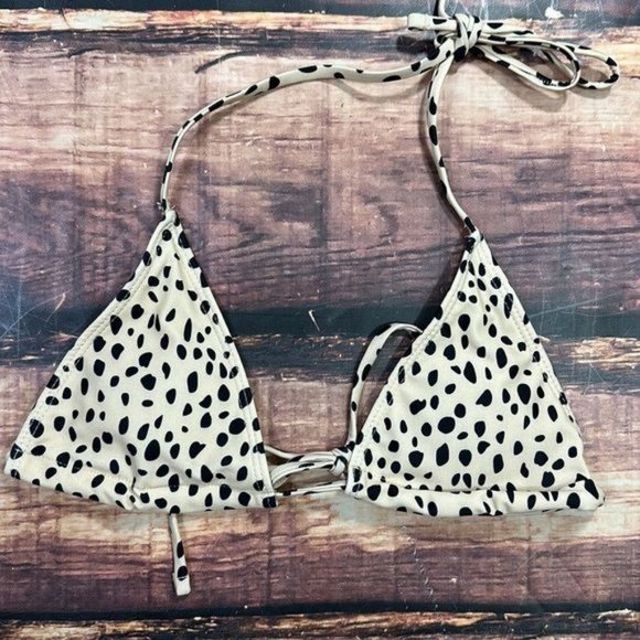 RELISTED Leopard Dot Animal Print Bikini and Long Sleeve Swim Top - Picture 7 of 8